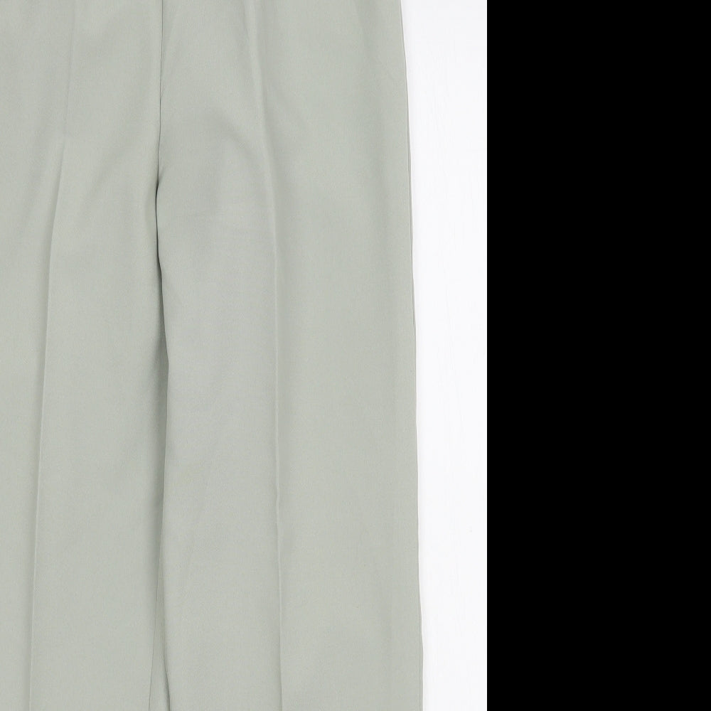 Sarah Hamilton Womens Green  Polyester Trousers  Size 14 L29 in Regular