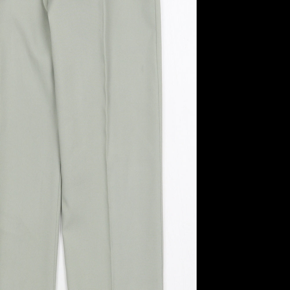 Sarah Hamilton Womens Green  Polyester Trousers  Size 14 L29 in Regular