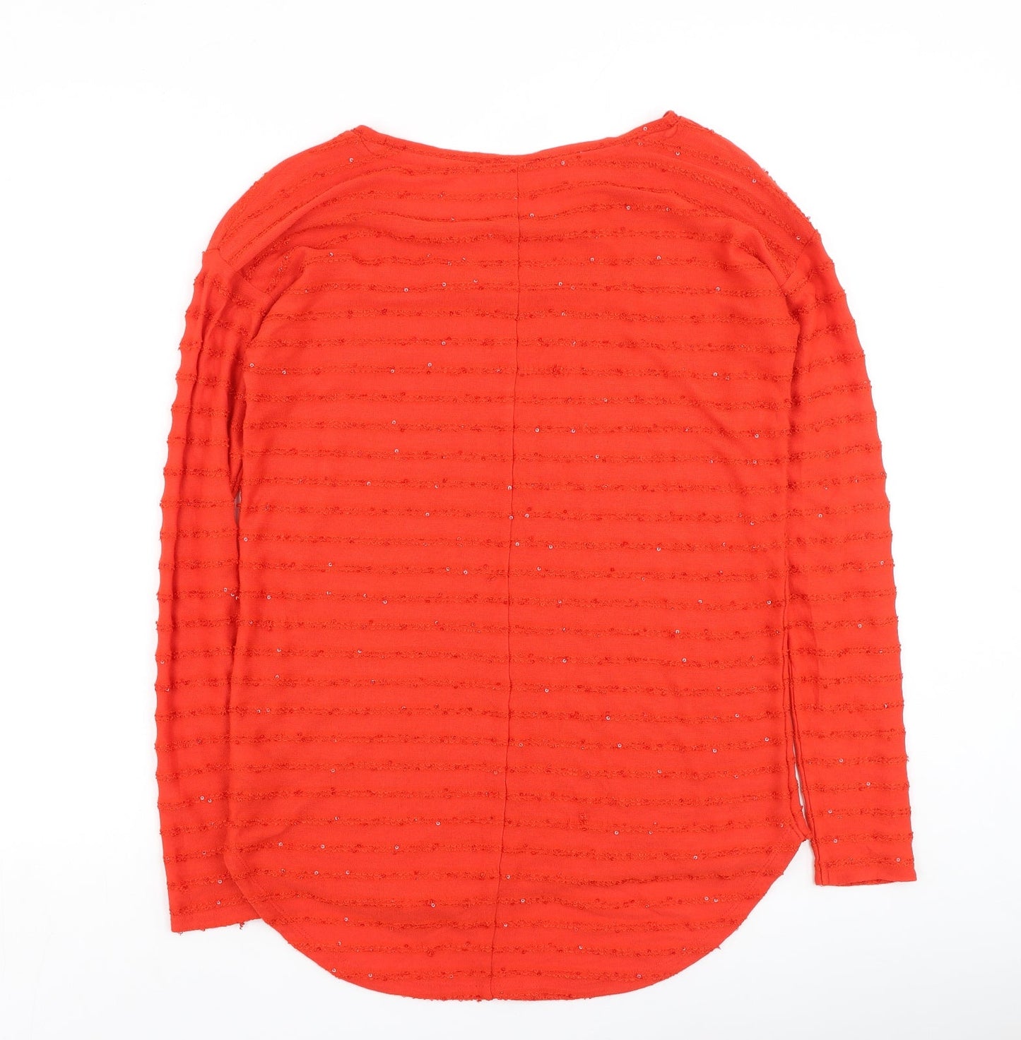 Next  Womens Red  Polyester Basic T-Shirt Size 12 Round Neck