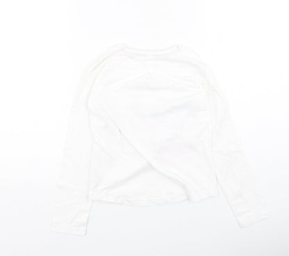 Dunnes Girls White  Cotton Basic Casual Size 10 Years Round Neck  - Follow Your Dreams