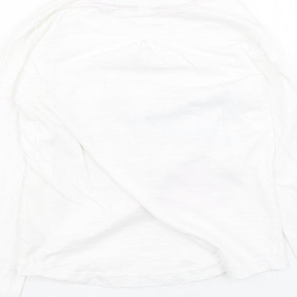 Dunnes Girls White  Cotton Basic Casual Size 10 Years Round Neck  - Follow Your Dreams