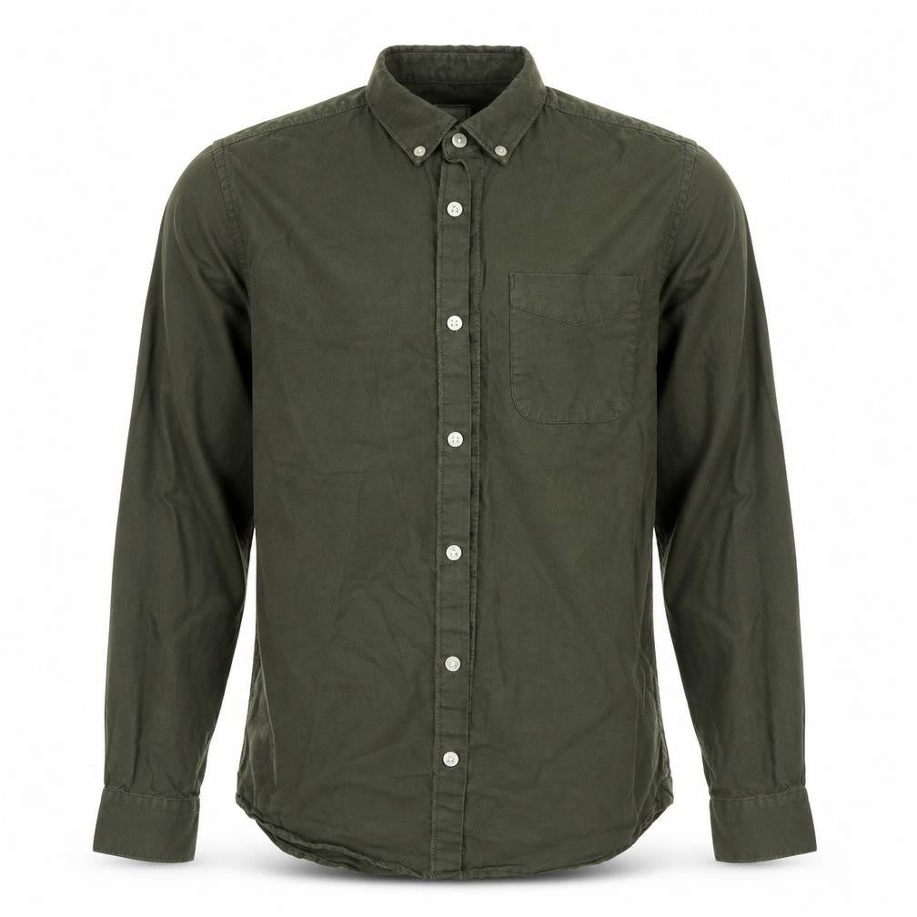River Island Mens Green  Cotton  Button-Up Size XS Collared Button