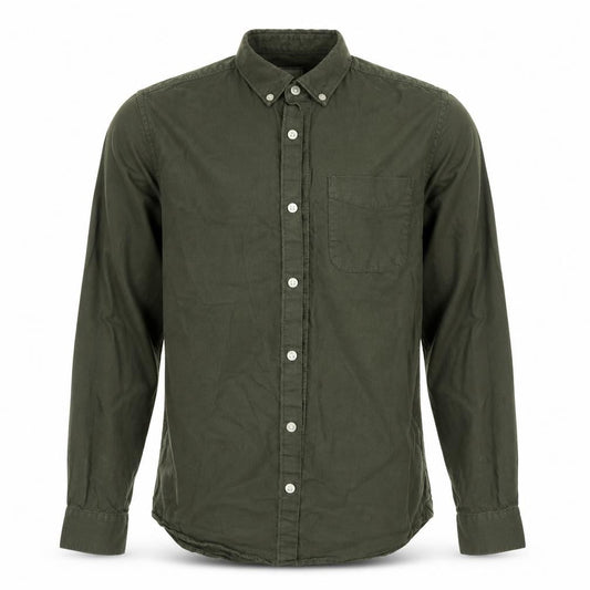 River Island Mens Green  Cotton  Button-Up Size XS Collared Button