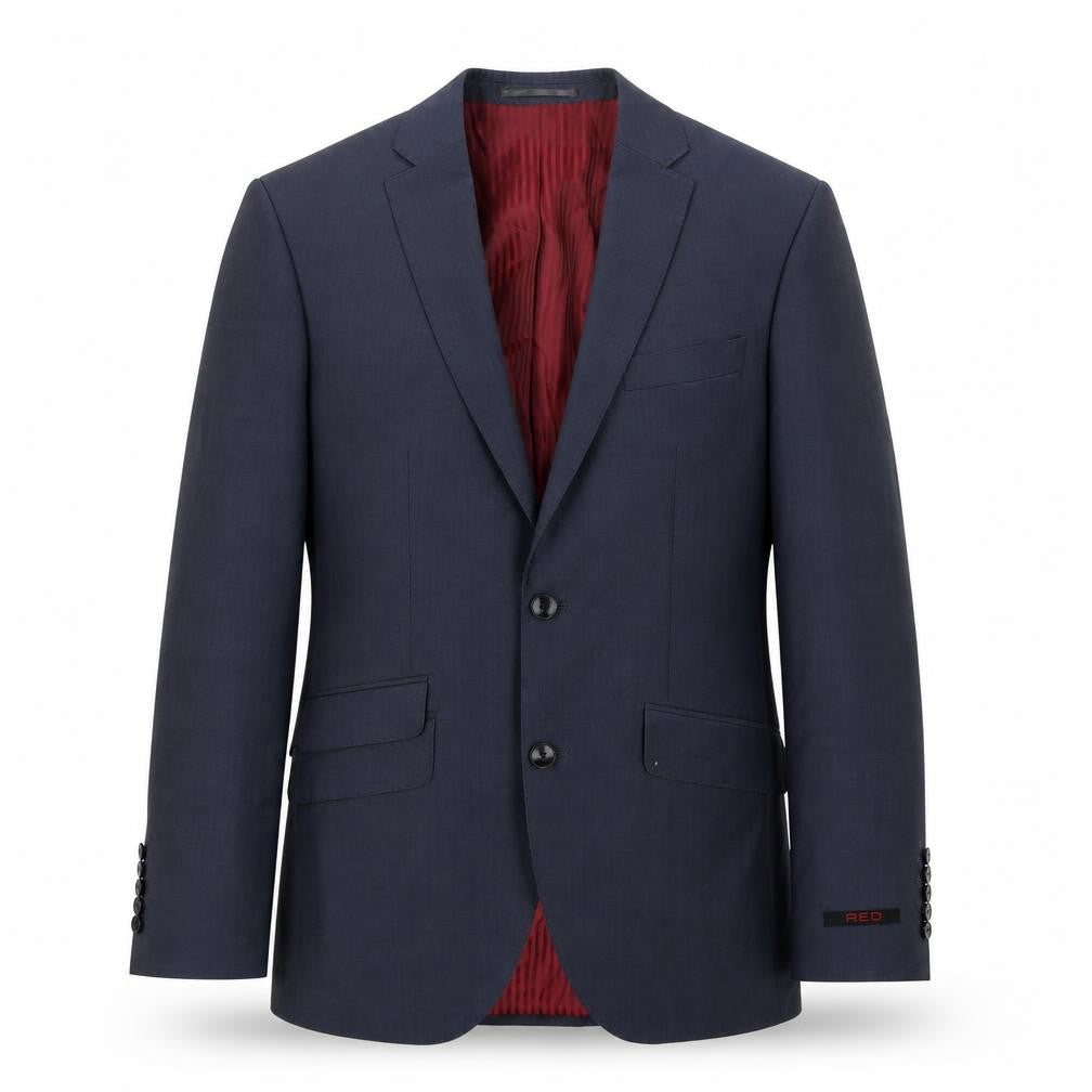 Red Mens Blue  Wool Jacket Suit Jacket Size 38