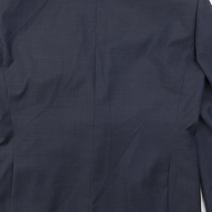 Red Mens Blue  Wool Jacket Suit Jacket Size 38