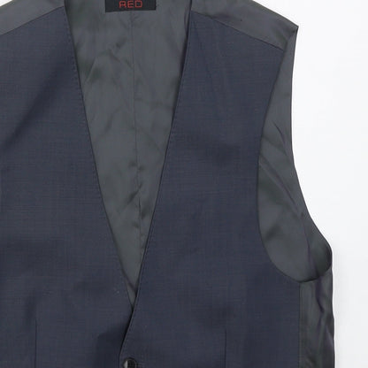 Red Mens Blue   Jacket Waistcoat Size M  Button
