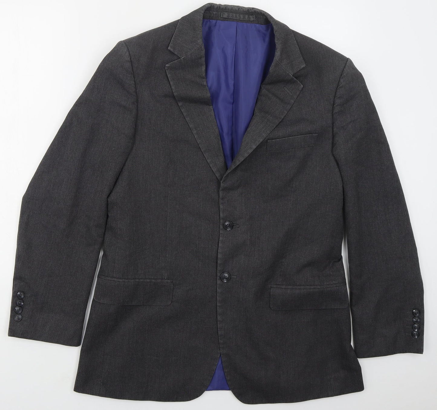 Marks and Spencer Mens Grey  Polyester Jacket Suit Jacket Size 40