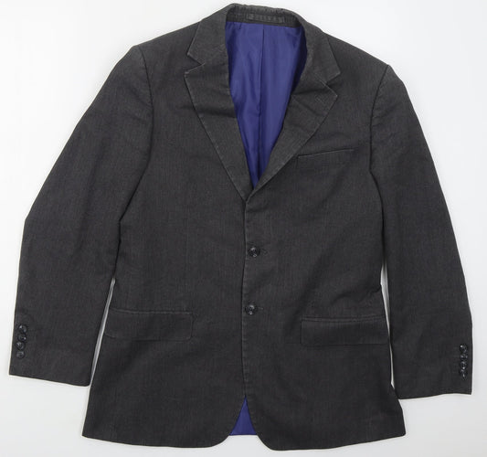 Marks and Spencer Mens Grey  Polyester Jacket Suit Jacket Size 40
