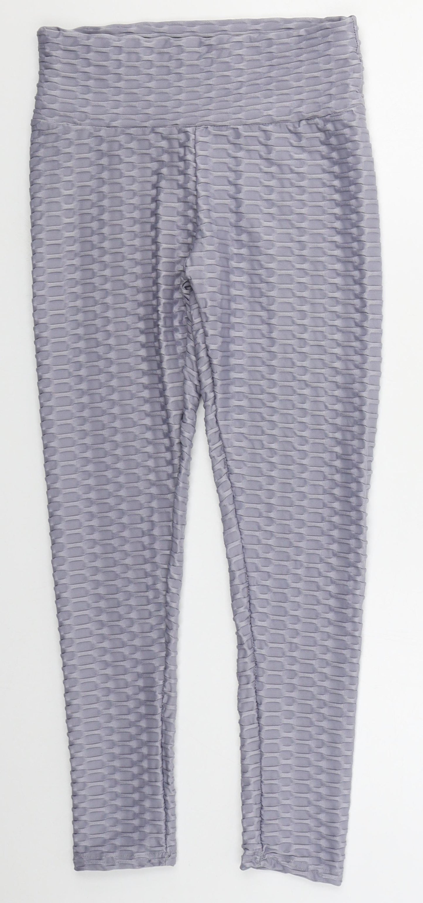 Preworn Womens Grey  Polyester Compression Leggings Size S L23 in Regular