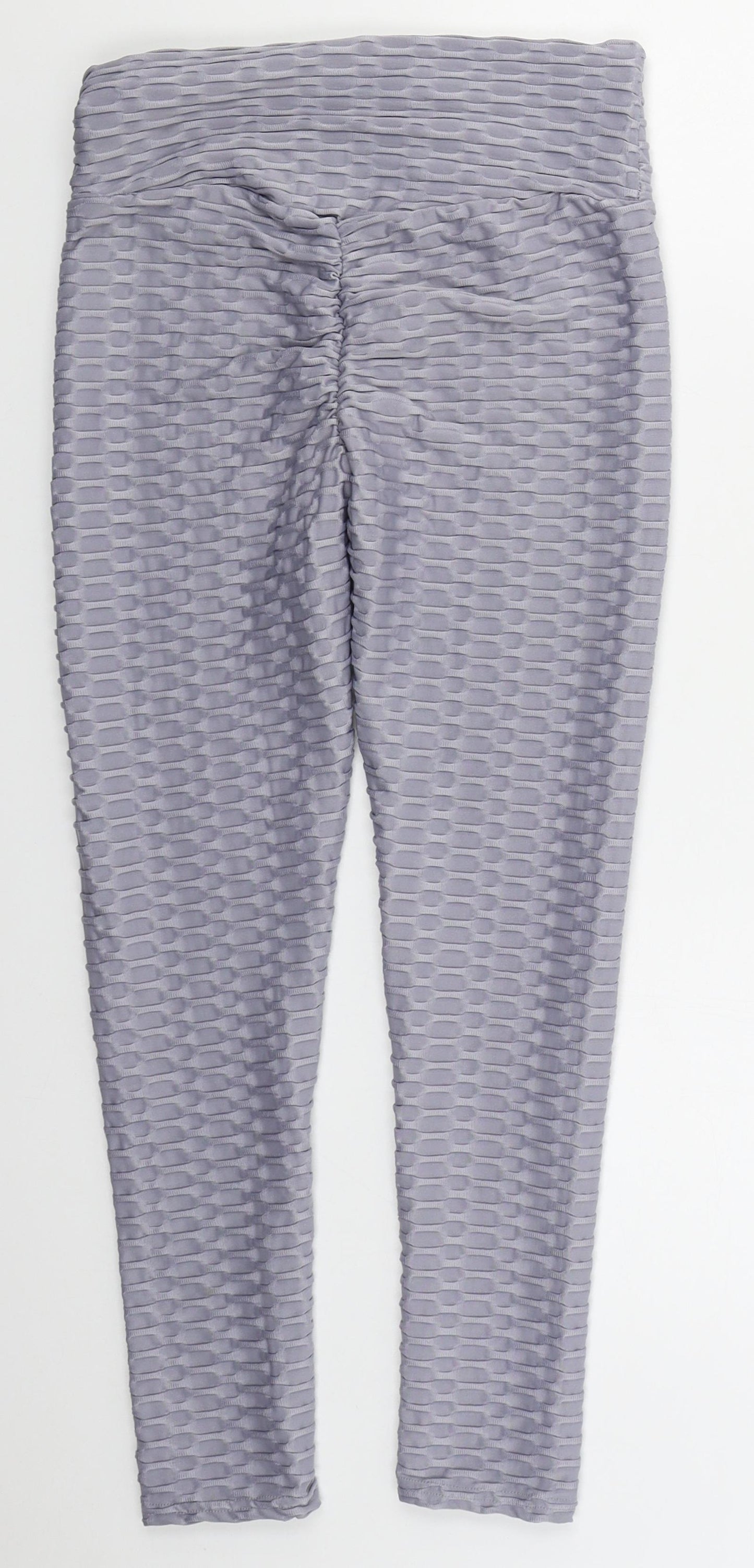 Preworn Womens Grey  Polyester Compression Leggings Size S L23 in Regular