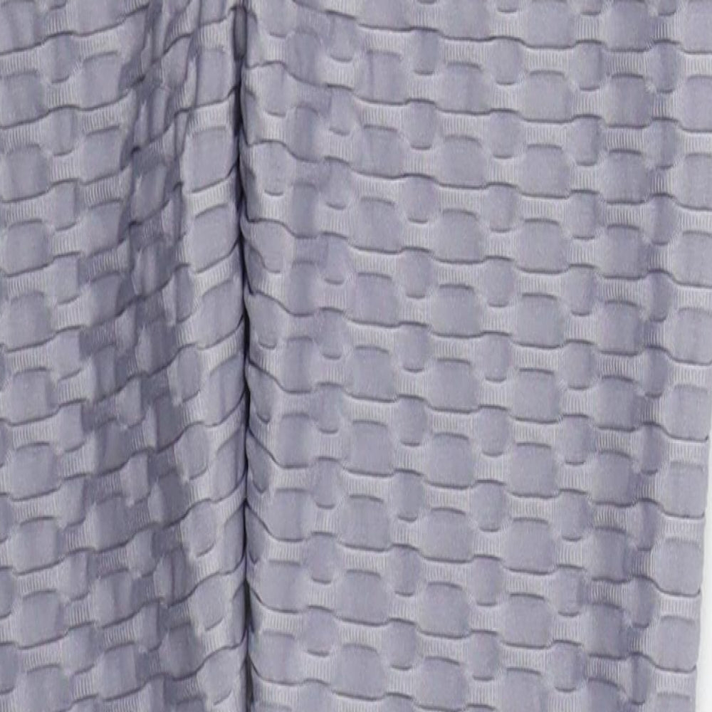 Preworn Womens Grey  Polyester Compression Leggings Size S L23 in Regular