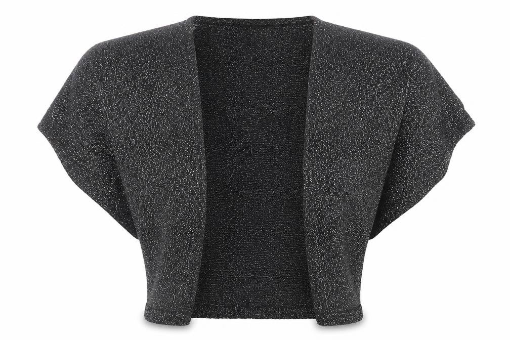 evie Womens Black V-Neck  Polyester Cardigan Jumper Size 12   - crop cardigan