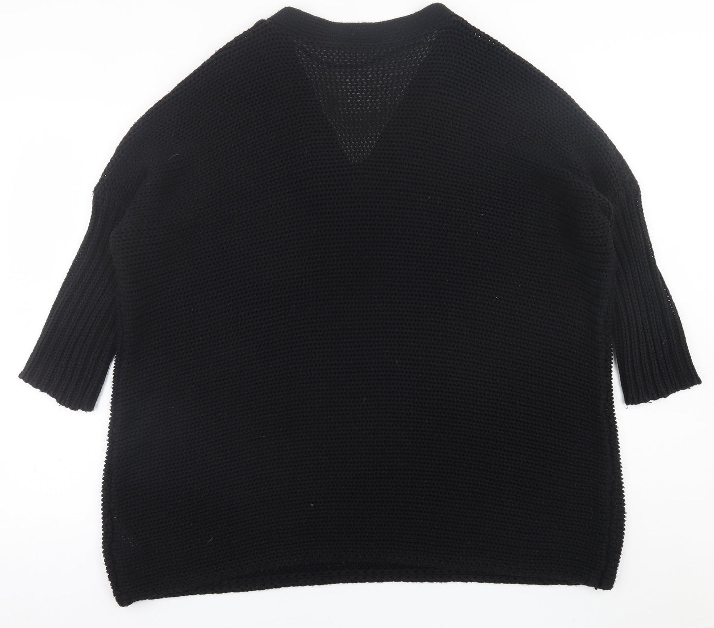Noisy may Womens Black V-Neck  Acrylic Pullover Jumper Size M