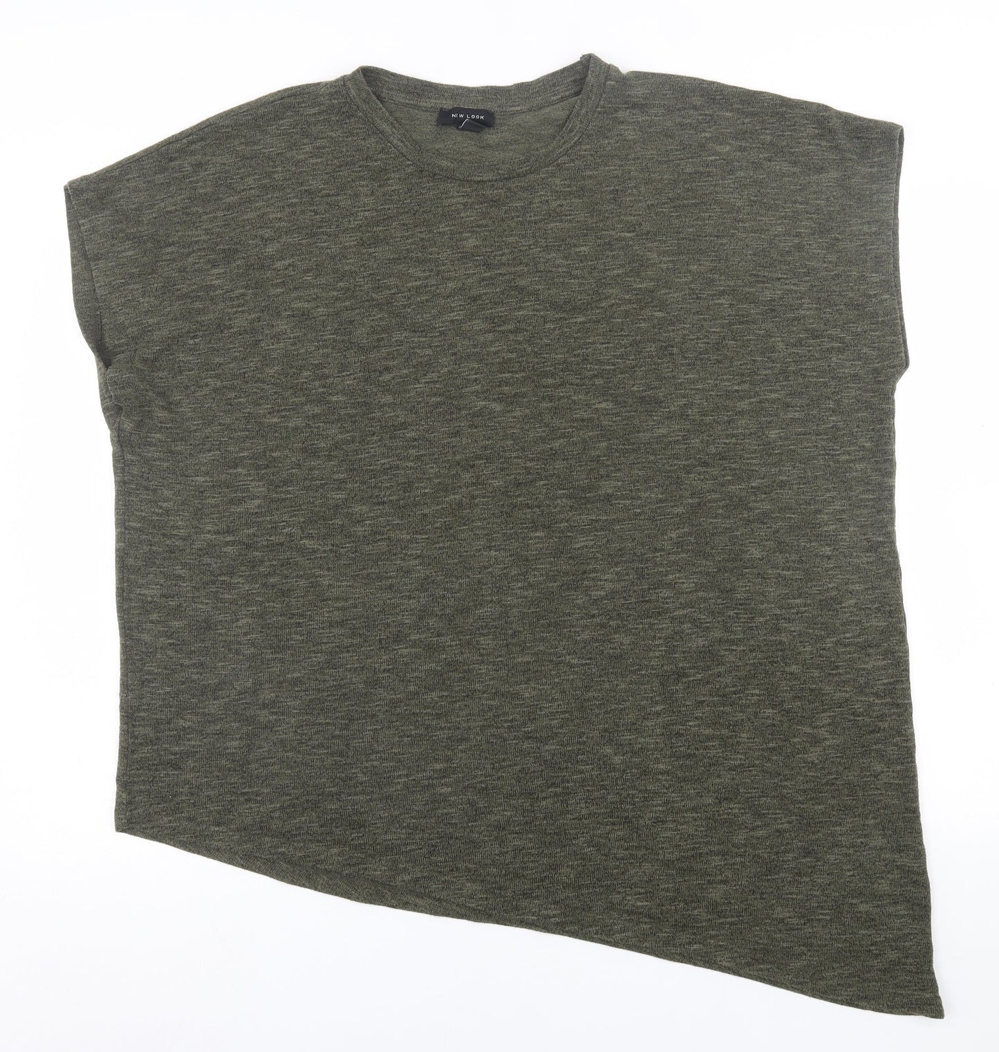 New Look Womens Green  Polyester Basic T-Shirt Size L Crew Neck
