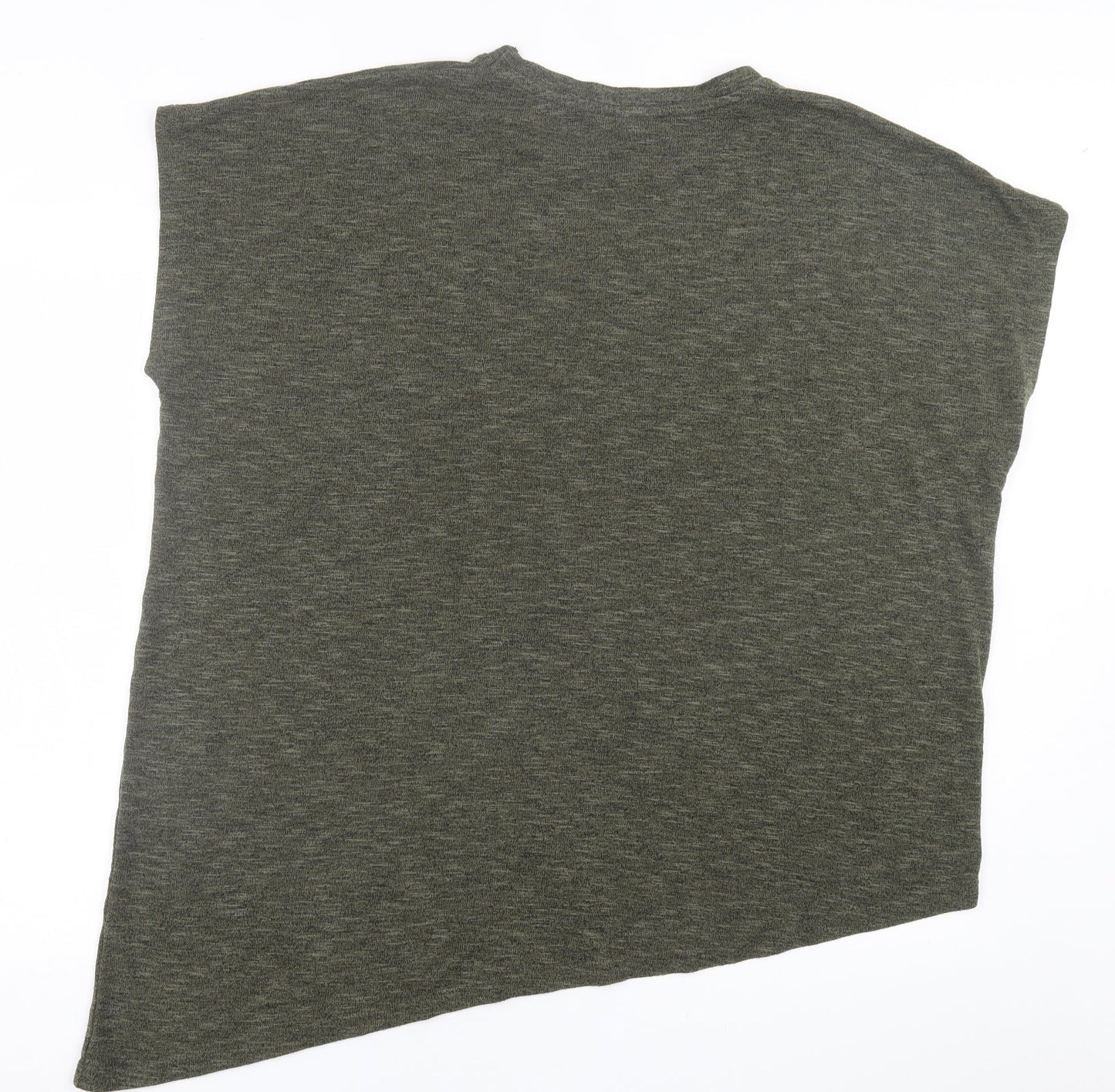 New Look Womens Green  Polyester Basic T-Shirt Size L Crew Neck