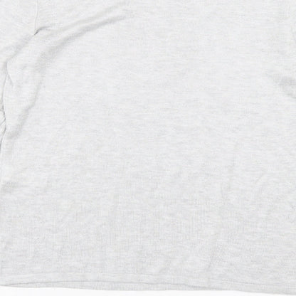 River Island Womens Grey Crew Neck  Viscose Pullover Jumper Size 8