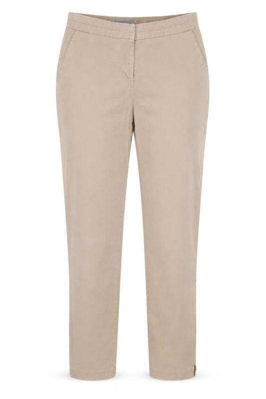 Atmosphere Womens Beige  Cotton Trousers  Size 12 L26 in Regular Hook & Eye