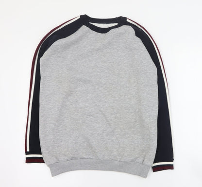 Marks & Spencer Girls Grey  Cotton Pullover Sweatshirt Size 13-14 Years  Pullover