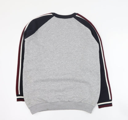 Marks & Spencer Girls Grey  Cotton Pullover Sweatshirt Size 13-14 Years  Pullover