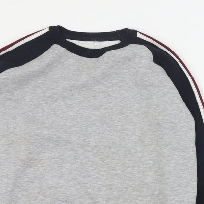 Marks & Spencer Girls Grey  Cotton Pullover Sweatshirt Size 13-14 Years  Pullover