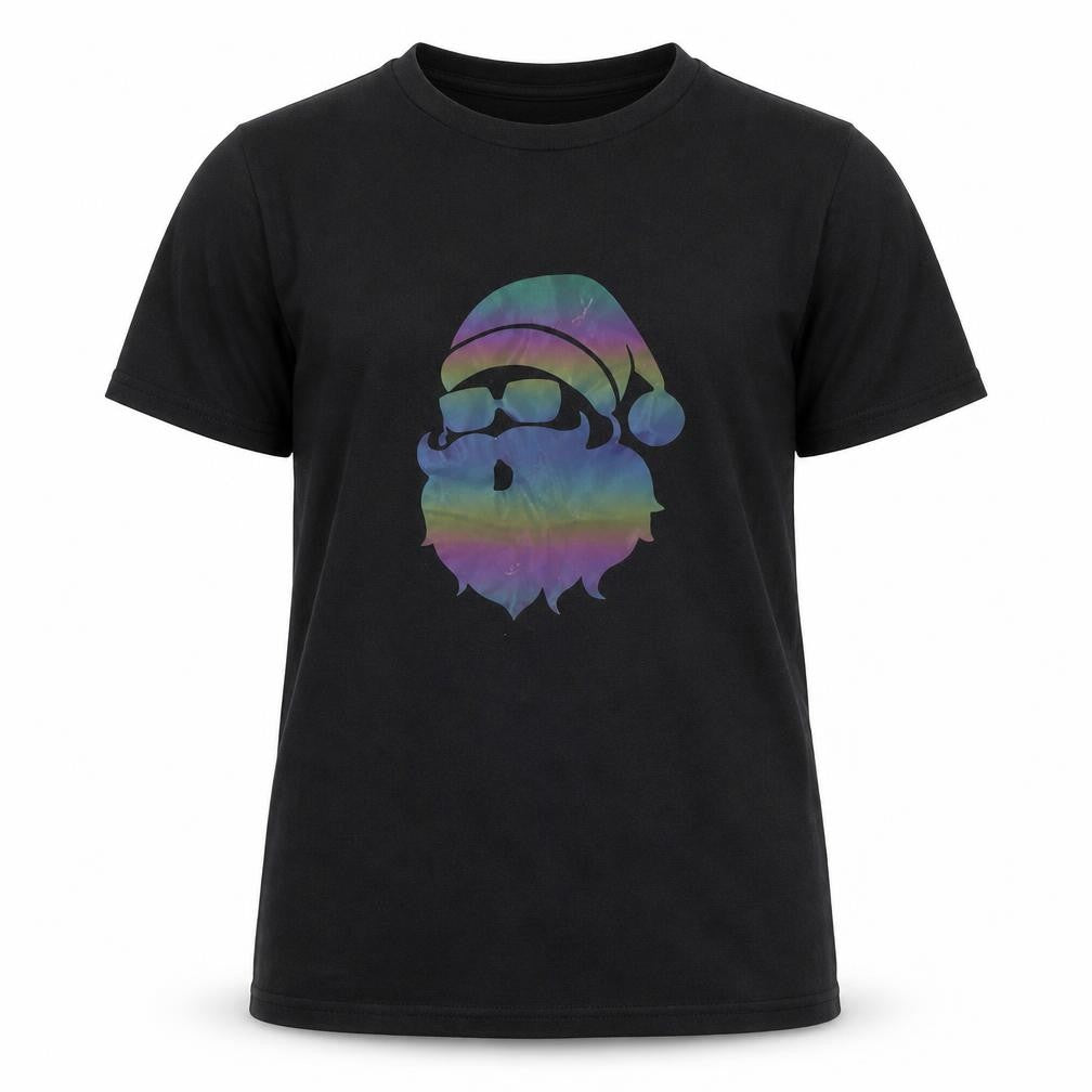SheIn Girls Black  Polyester Basic T-Shirt Size 8 Years Crew Neck  - Christmas