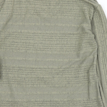 Dunnes Womens Green V-Neck  Polyester Pullover Jumper Size M