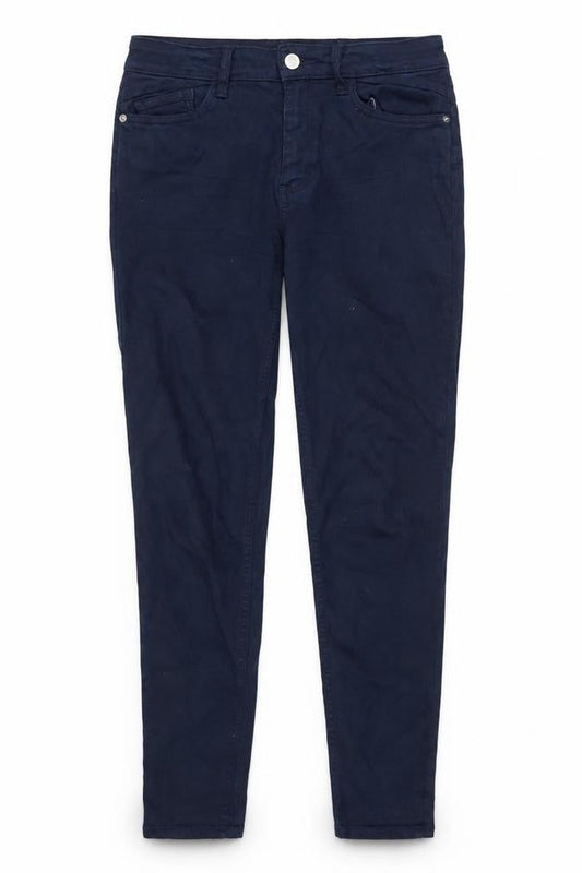 F&F Womens Blue  Lyocell Skinny Jeans Size 10 L28 in Slim Zip