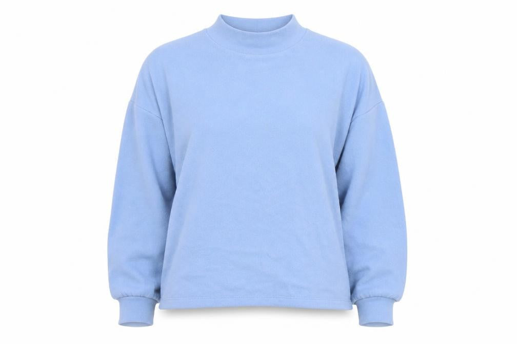 New Look Womens Blue Mock Neck  Polyester Pullover Jumper Size M