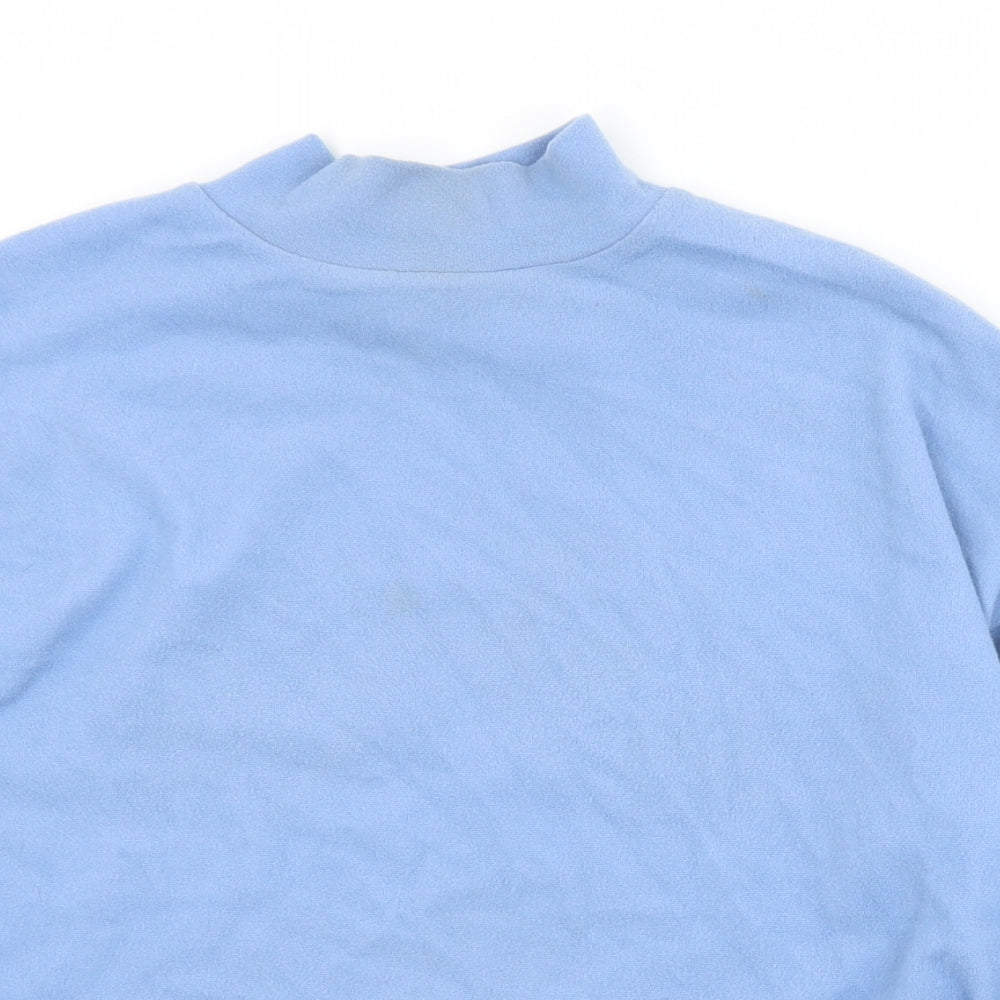 New Look Womens Blue Mock Neck  Polyester Pullover Jumper Size M
