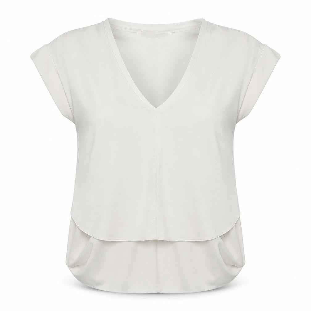 Zara Womens White  Polyester Basic Blouse Size S V-Neck