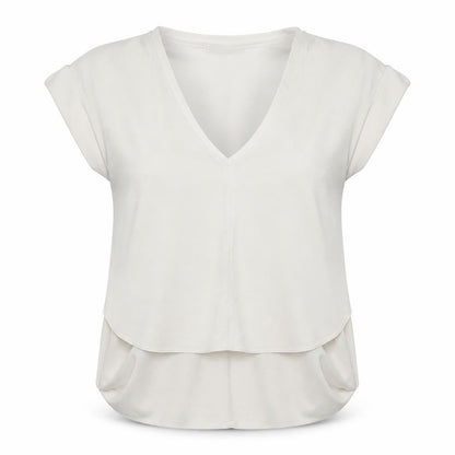 Zara Womens White  Polyester Basic Blouse Size S V-Neck