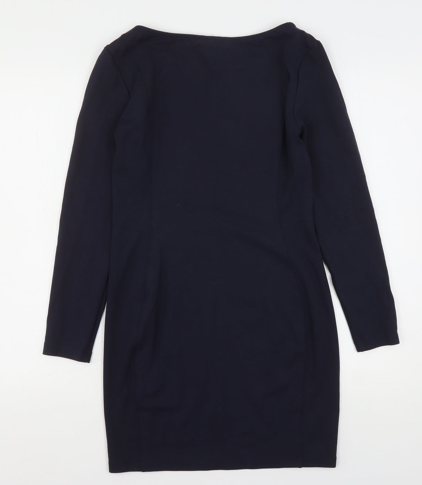 H&M Womens Blue Round Neck  Viscose Pullover Jumper Size S