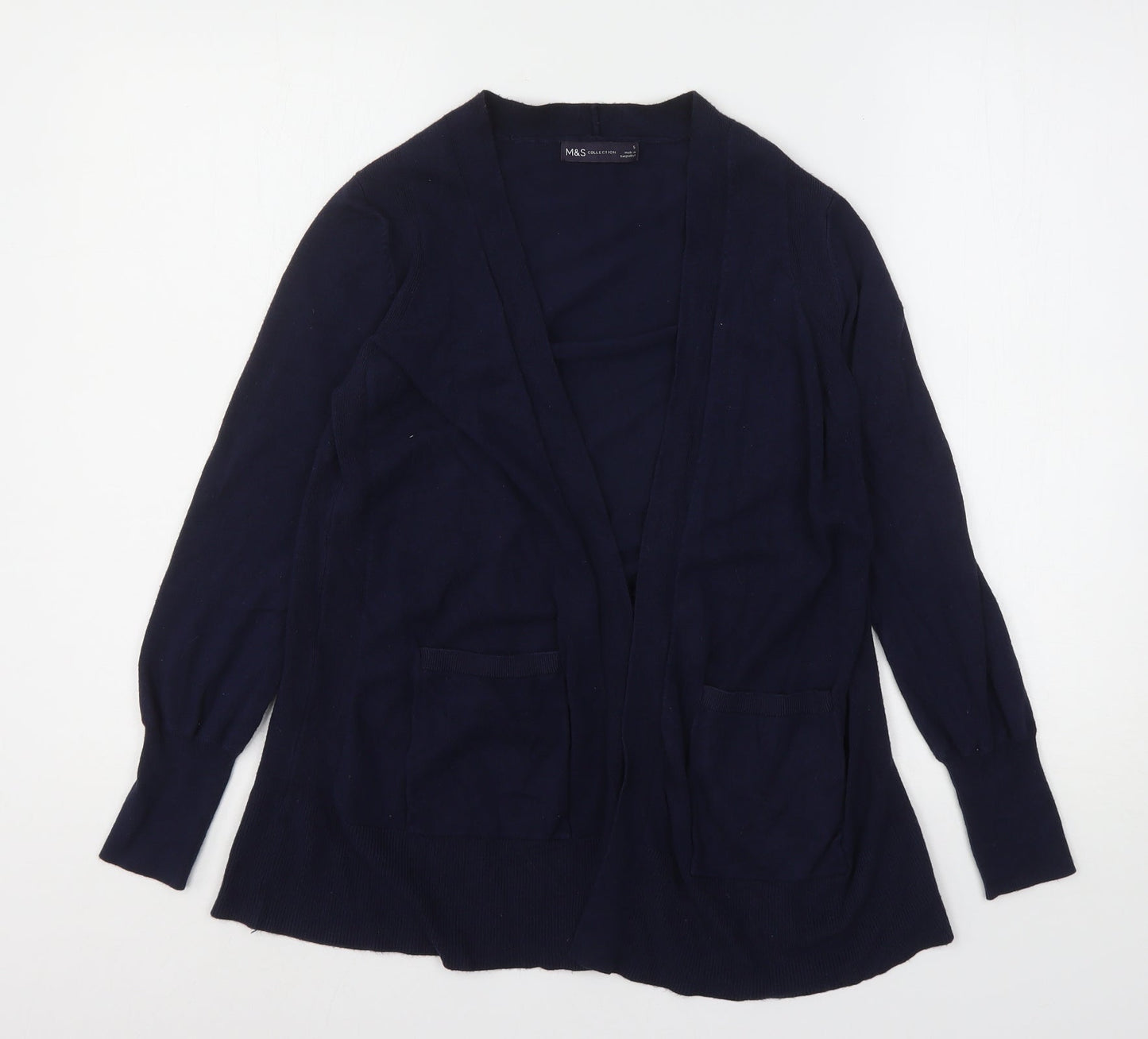 Marks and Spencer Womens Blue V-Neck  Viscose Cardigan Jumper Size S