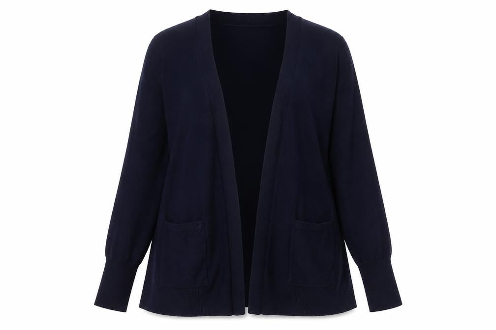 Marks & Spencer Womens Blue V-Neck  Viscose Cardigan Jumper Size S