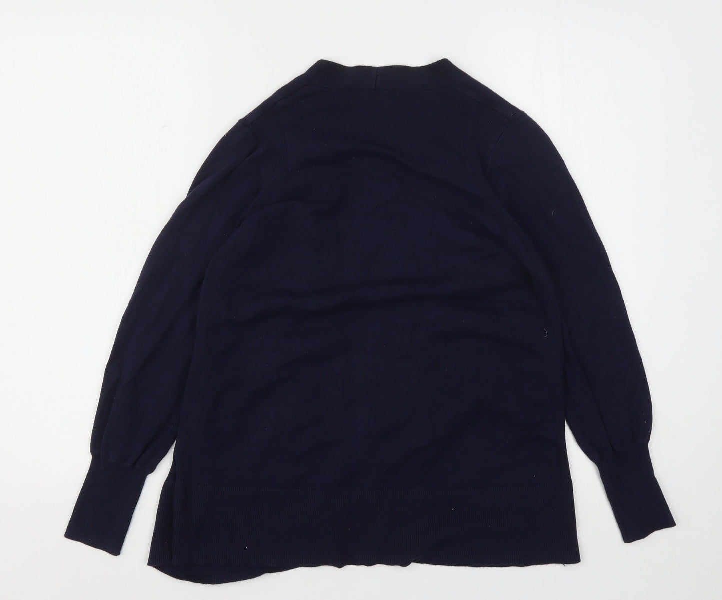 Marks and Spencer Womens Blue V-Neck  Viscose Cardigan Jumper Size S