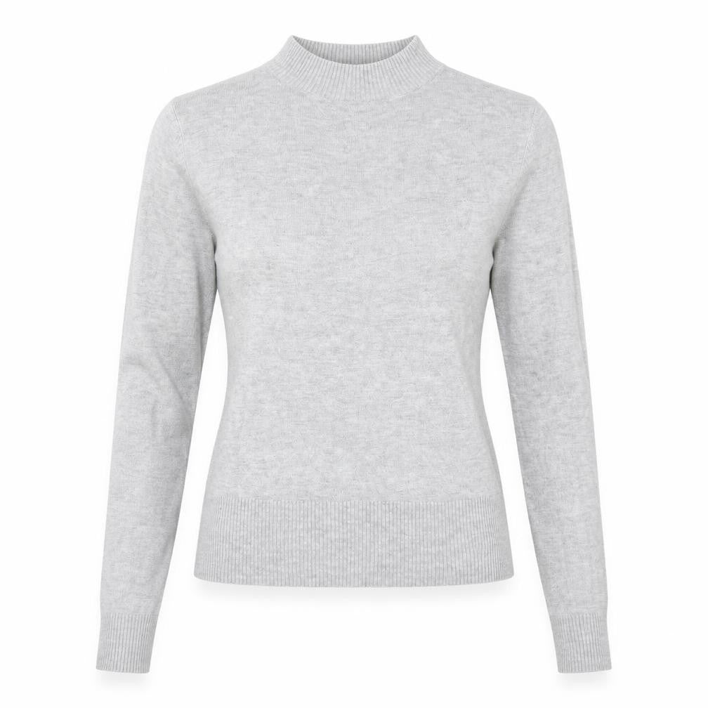 New Look Womens Grey Mock Neck  Viscose Pullover Jumper Size 8