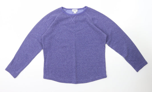 Para Womens Purple Scoop Neck  Polyester Pullover Jumper Size M