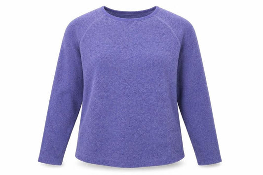 Para Womens Purple Scoop Neck  Polyester Pullover Jumper Size M