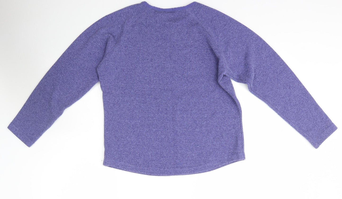 Para Womens Purple Scoop Neck  Polyester Pullover Jumper Size M