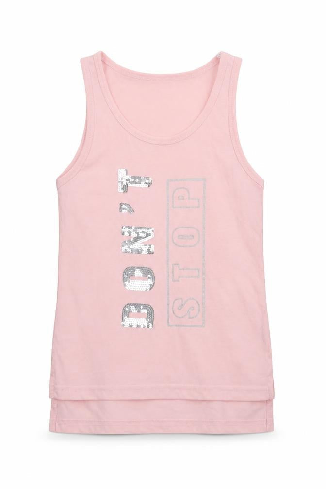 Active Girls Pink  Polyester Camisole Tank Size 9-10 Years Scoop Neck