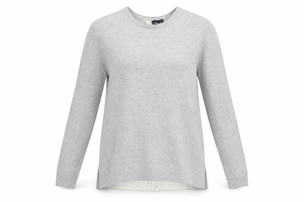 ASOS Womens Grey Crew Neck  Cotton Pullover Jumper Size 10