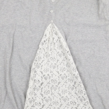 ASOS Womens Grey Crew Neck  Cotton Pullover Jumper Size 10