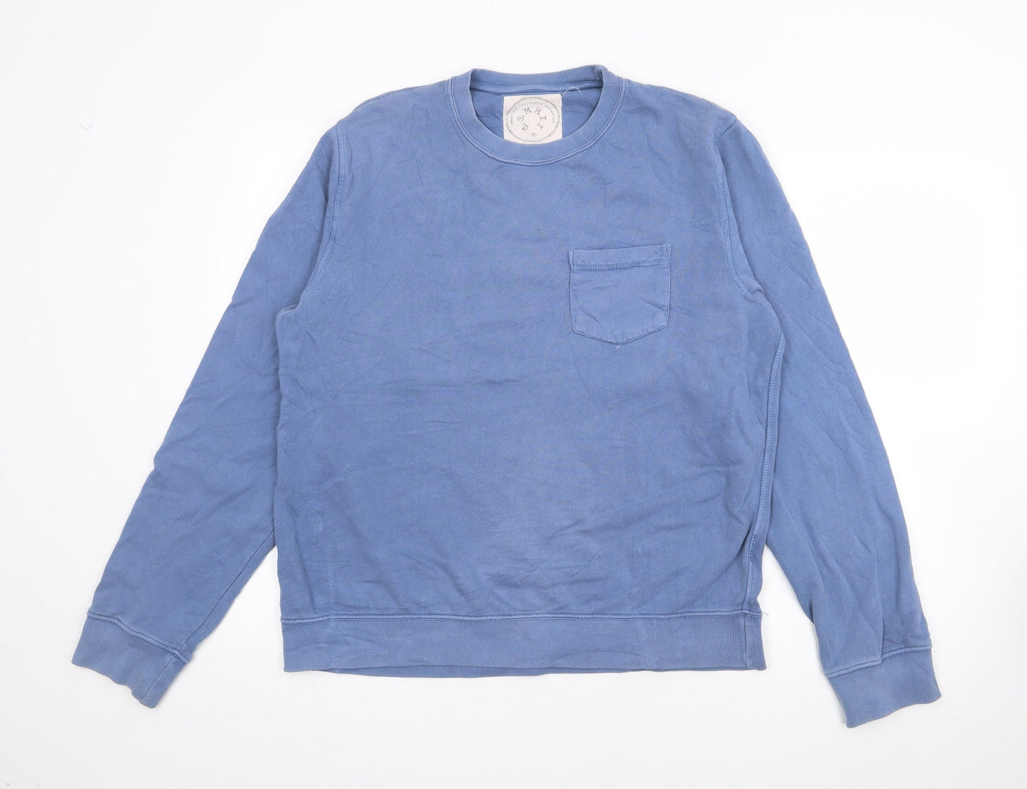 C.S.MMXI Womens Blue  Cotton Pullover Sweatshirt Size M
