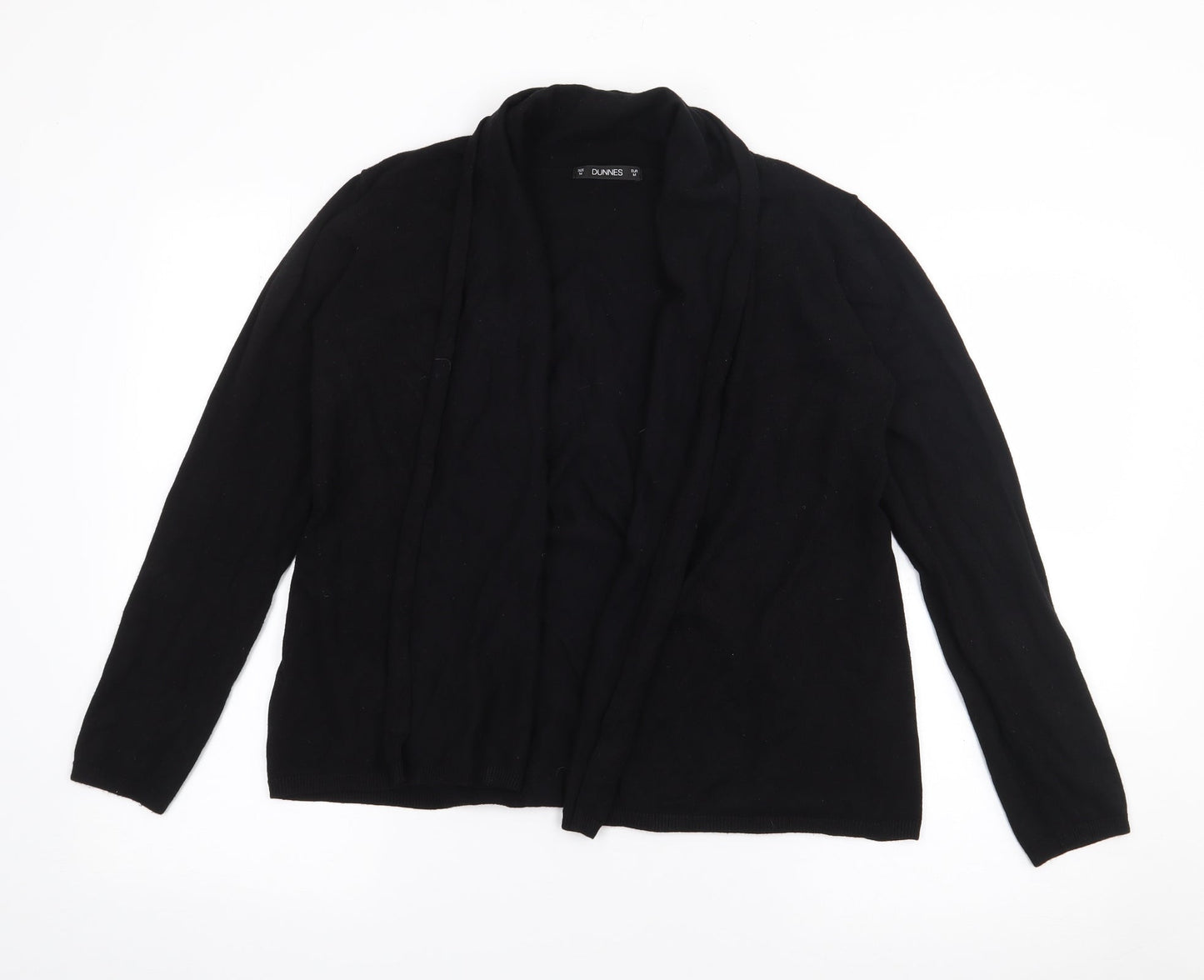 Dunnes Stores Womens Black V-Neck  Viscose Cardigan Jumper Size M