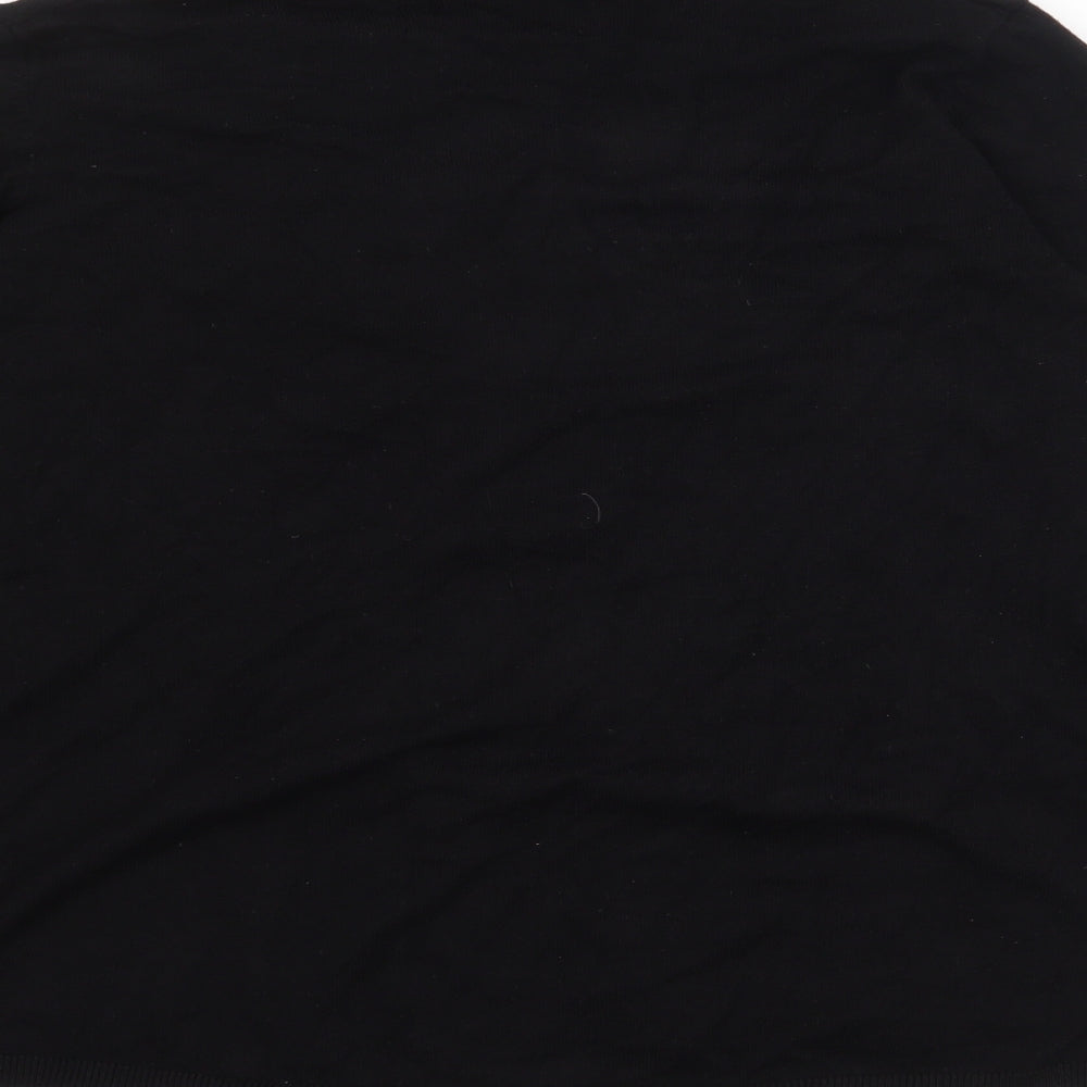 Dunnes Stores Womens Black V-Neck  Viscose Cardigan Jumper Size M