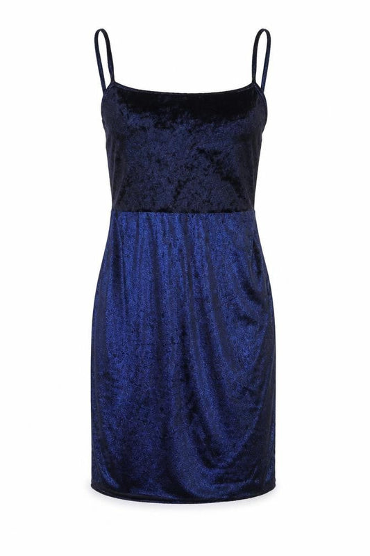 PRETTYLITTLETHING Womens Blue  Polyester Pencil Dress  Size 6  Square Neck Tie