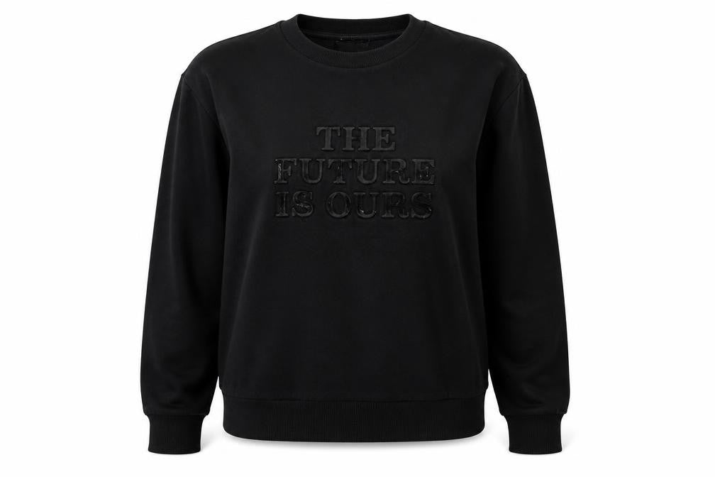Mango Womens Black  Polyester Pullover Sweatshirt Size S  Pullover - The future is yours