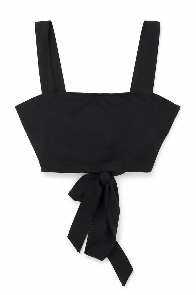 SheIn Womens Black  Polyester Cropped Tank Size XS Square Neck