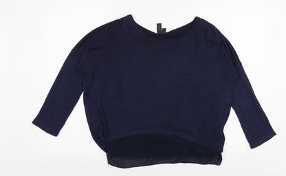 Izabel London Womens Blue Boat Neck  Viscose Pullover Jumper Size 8