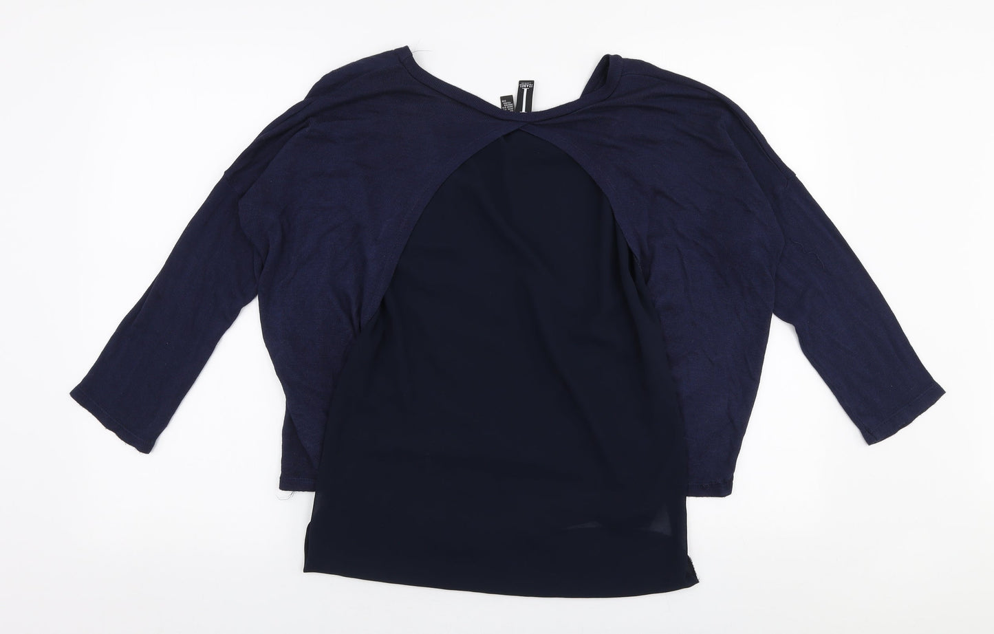 Izabel London Womens Blue Boat Neck  Viscose Pullover Jumper Size 8